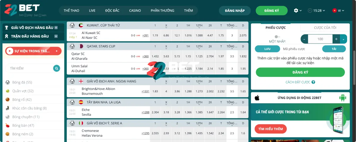 22Bet Nhà cái